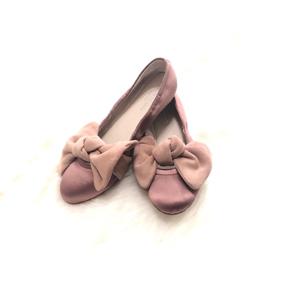 NWOB Kenneth Cole Pauline Satin Rose Ballet Flats - Picture 8 of 8